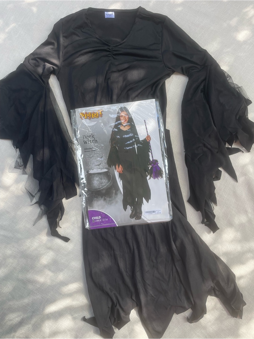 Spirit Black Dark Witch Costume Dress for Kids